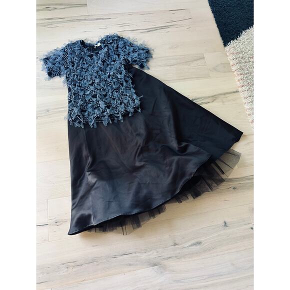 Y2K Byer Tulle Black AlIen Satin Skirt Waist 27" Small Goth wimsygoth Withcy - Picture 7 of 9